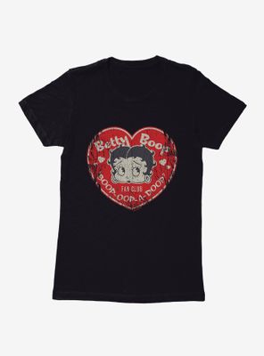 Betty Boop Fan Club Heart Womens T-Shirt