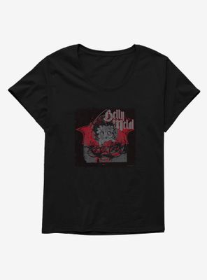 Betty Boop Dark Metal Angel Womens T-Shirt Plus