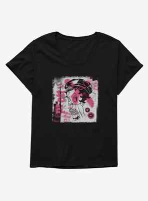 Betty Boop Graffiti Femme Punk Womens T-Shirt Plus