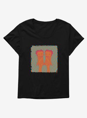 Betty Boop Groovy Kaleidoscope Womens T-Shirt Plus