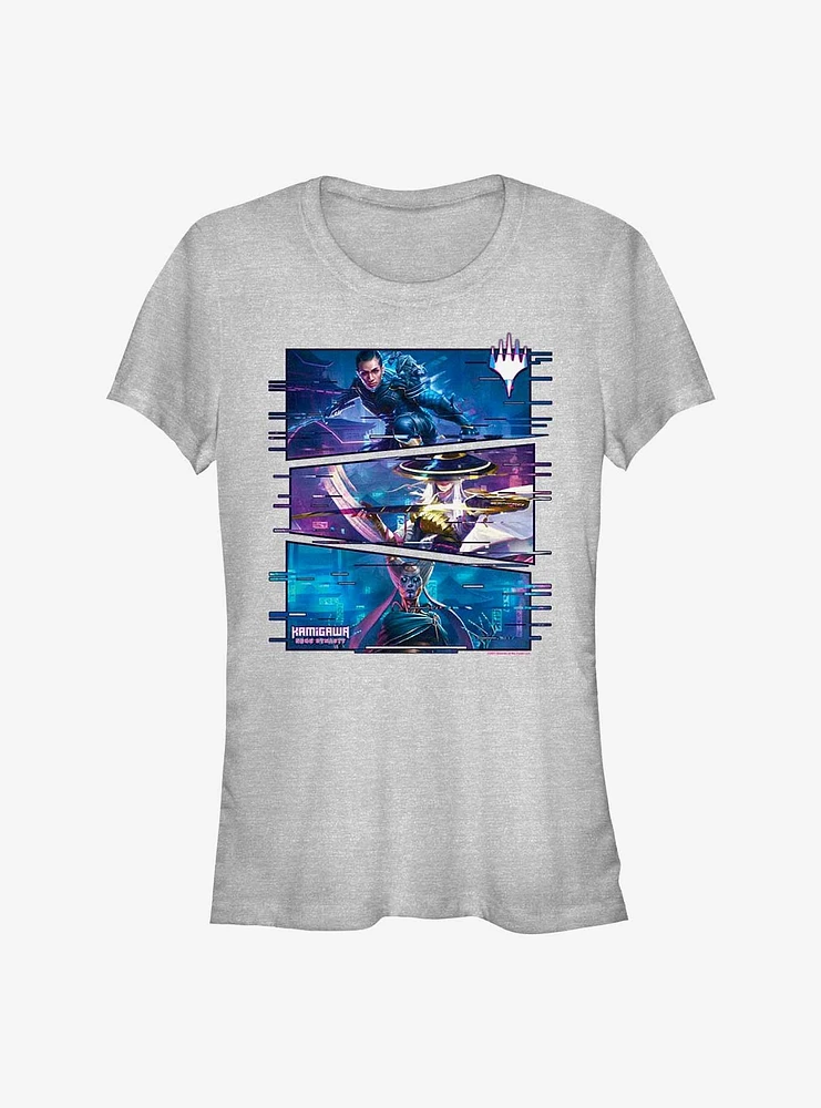 Magic The Gathering Kamigawa: Neon Dynasty Glitchy Panelup Girl's T-Shirt