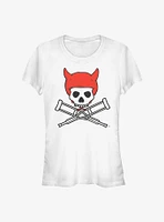 Jackass Forever Devil Horns Logo Girls T-Shirt