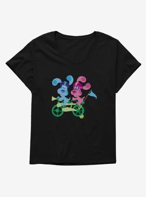 Blue's Clues Blue and Magenta Womens T-Shirt Plus
