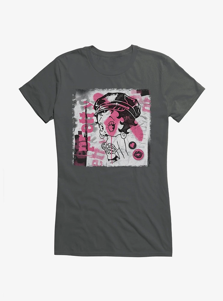 Betty Boop Graffiti Femme Punk Girls T-Shirt