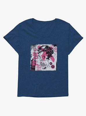 Betty Boop Graffiti Femme Punk Girls T-Shirt Plus