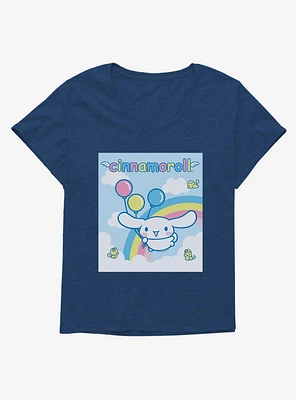 Cinnamoroll Balloons And Rainbow Girls T-Shirt Plus