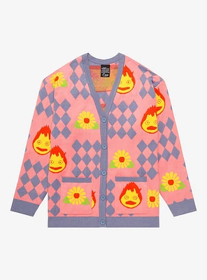 Studio Ghibli Howl's Moving Castle Diamonds & Calcifer Cardigan - BoxLunch Exclusive