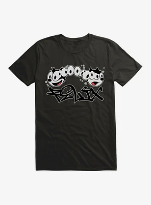 Felix The Cat Split Personality Graffiti Art T-Shirt