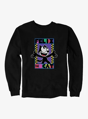 Felix The Cat 90s Checkers Graphic Sweatshirt