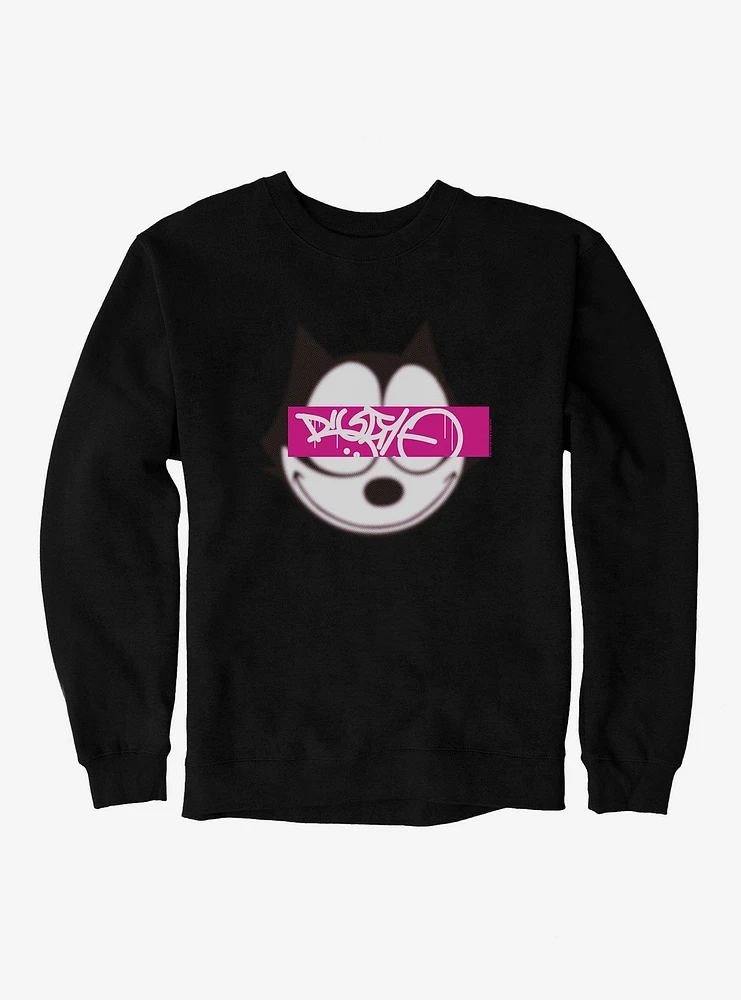 Felix The Cat Graffiti Art Text Box Sweatshirt