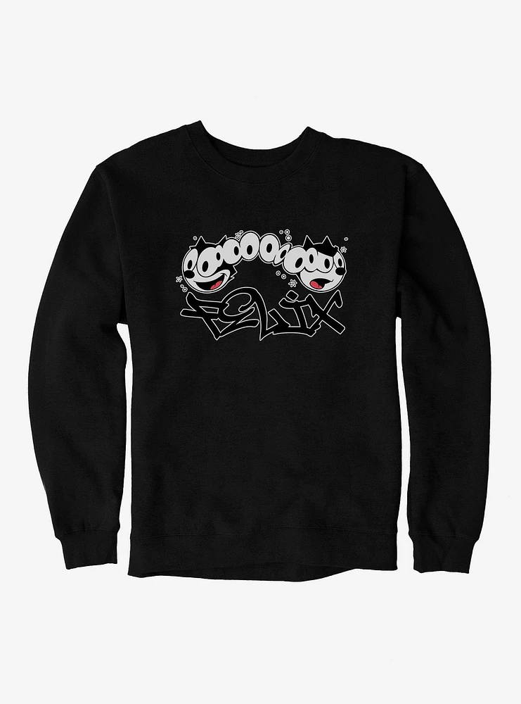 Felix The Cat Split Personality Graffiti Art Sweatshirt