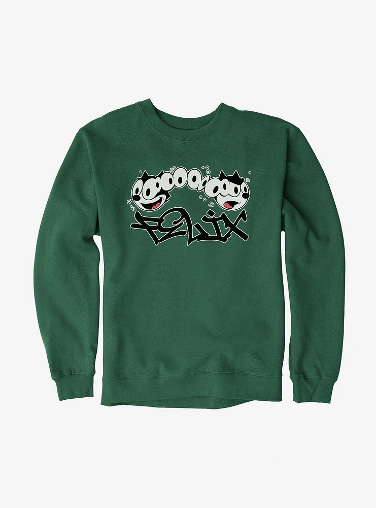 Felix The Cat Split Personality Graffiti Art Sweatshirt