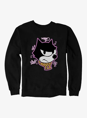 Felix The Cat Graffiti Art Gold Chain Sweatshirt