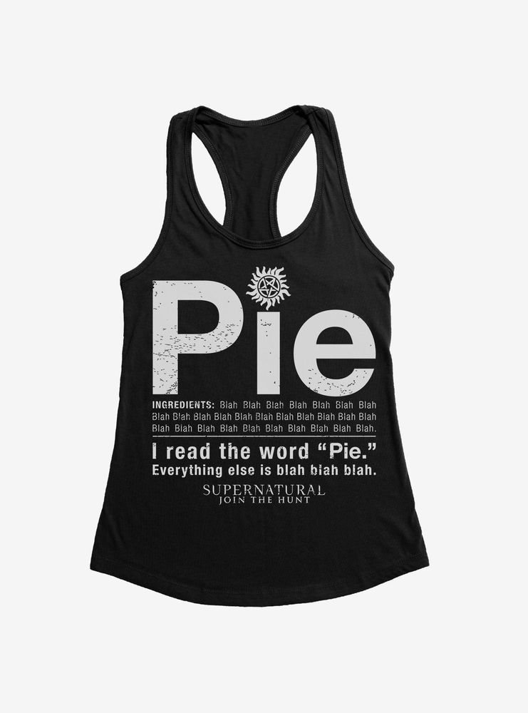 Supernatural Pie Womens Tank Top