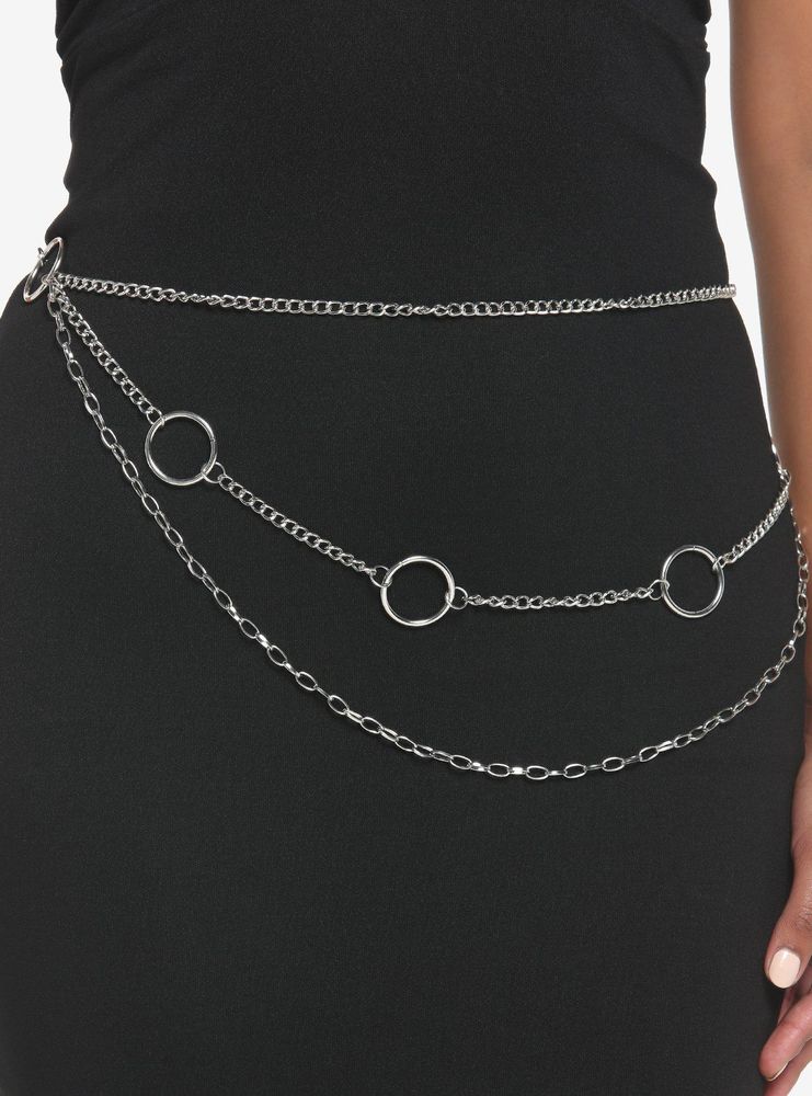 Hot Topic O Ring Side Drape Chain Belt Alexandria Mall