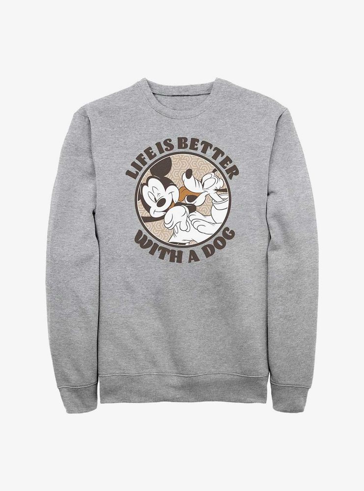 Disney Mickey Mouse Life Is Better With A Dog Sweatshirt