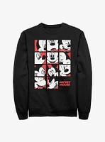 Disney Mickey Mouse Expression Grid Sweatshirt