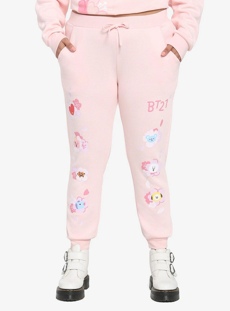BT21 Cherry Blossom Girls Sweatpants Plus