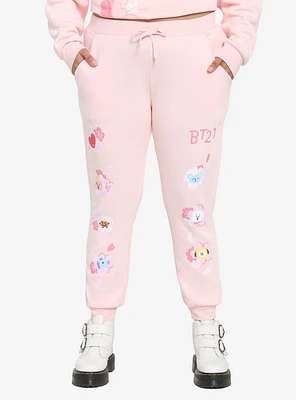BT21 Cherry Blossom Girls Sweatpants Plus