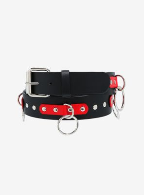 Black & Red Bondage Belt
