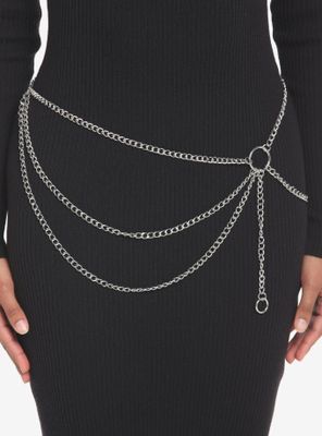 Silver O-Ring Chain Belt