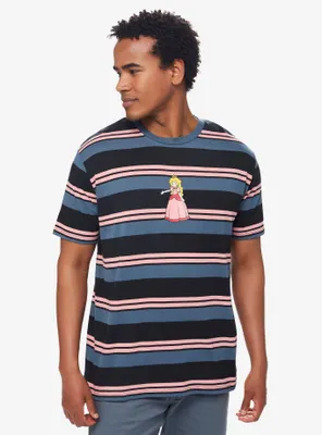 Nintendo Super Mario Bros. Princess Peach Striped T-Shirt - BoxLunch Exclusive