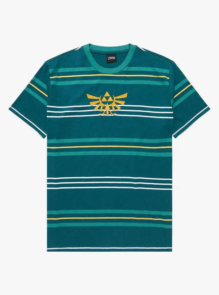 Nintendo Legend of Zelda Striped Crest T-Shirt - BoxLunch Exclusive