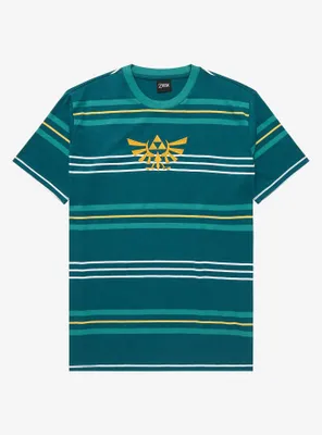 Nintendo Legend of Zelda Striped Crest T-Shirt - BoxLunch Exclusive