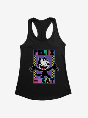 Felix The Cat 90s Checkers Graphic Womens Tank Top