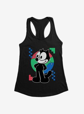 Felix The Cat Diamond Stars Portrait Womens Tank Top