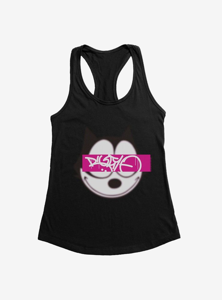 Felix The Cat Graffiti Art Text Box Womens Tank Top