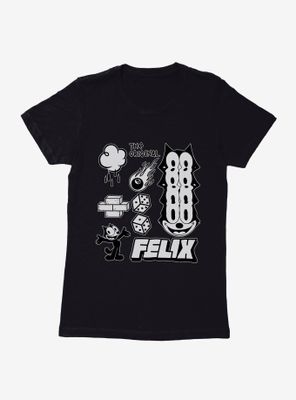 Felix The Cat Original Icons Womens T-Shirt