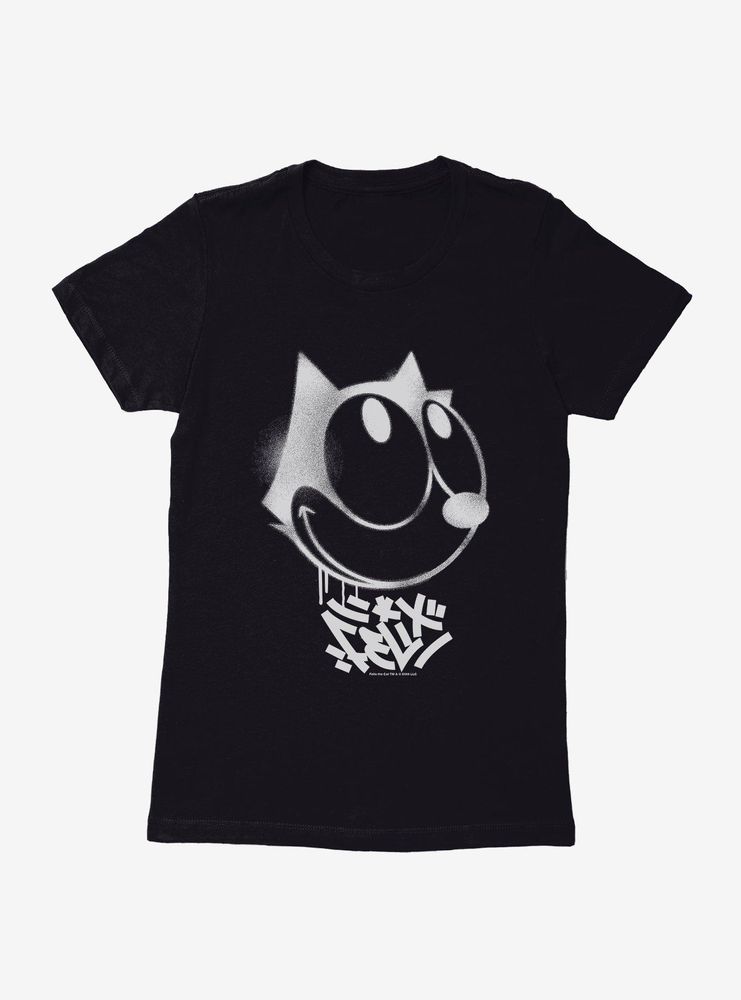 Felix The Cat Graffiti Art Smiling Womens T-Shirt