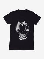 Felix The Cat Graffiti Art Smiling Womens T-Shirt