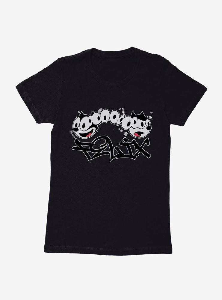 Felix The Cat Split Personality Graffiti Art Womens T-Shirt