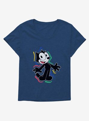 Felix The Cat 90s Highlights Womens T-Shirt Plus