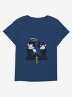 Felix The Cat Good And Evil Womens T-Shirt Plus