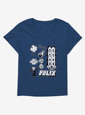 Felix The Cat Original Icons Womens T-Shirt Plus