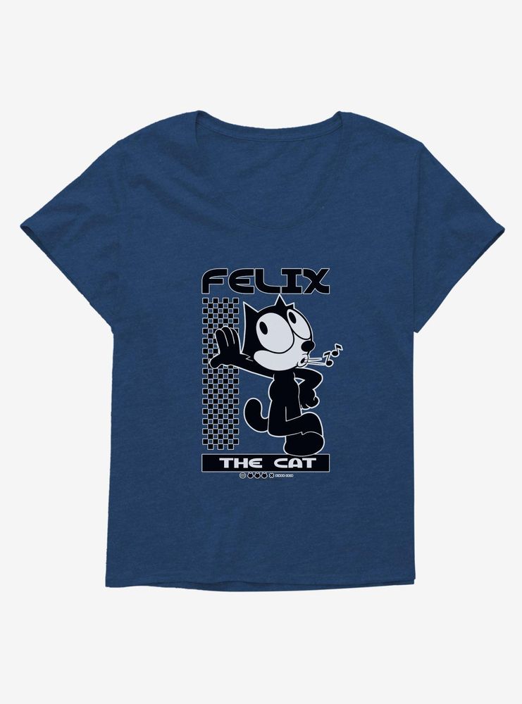 Felix The Cat Whistling Womens T-Shirt Plus