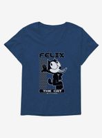 Felix The Cat Whistling Womens T-Shirt Plus