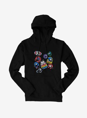 Felix The Cat Sticker Collection Hoodie