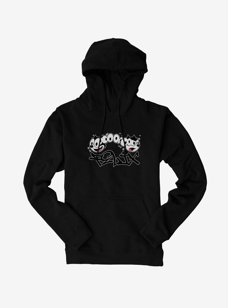 Felix The Cat Split Personality Graffiti Art Hoodie