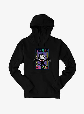 Felix The Cat 90s Checkers Graphic Hoodie