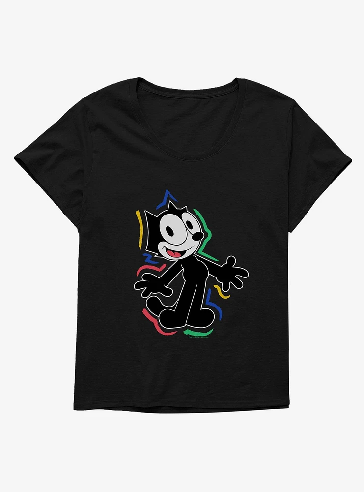 Felix The Cat 90s Highlights Girls T-Shirt Plus