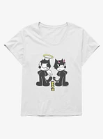 Felix The Cat Good And Evil Girls T-Shirt Plus