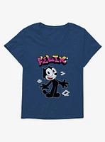 Felix The Cat Graffiti Art Brick Wall Girls T-Shirt Plus