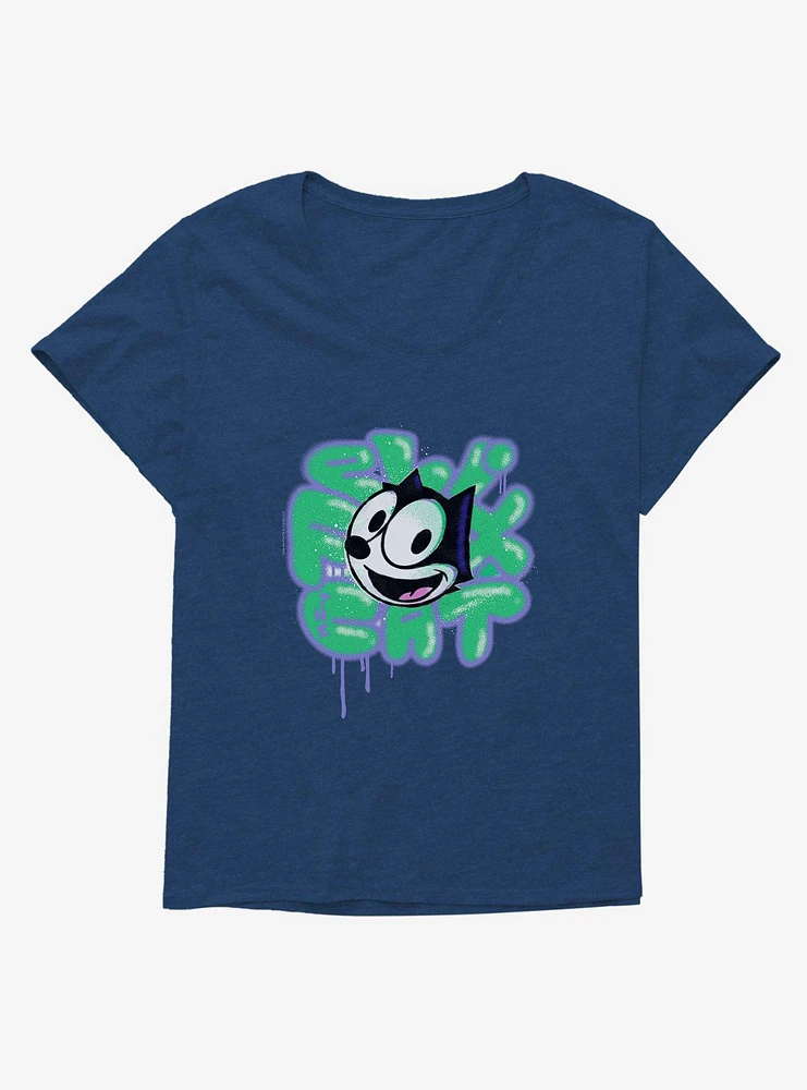 Felix The Cat Graffiti Art Girls T-Shirt Plus