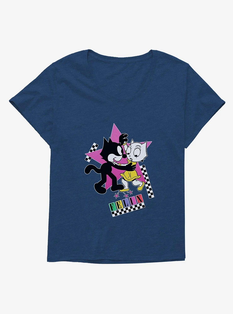 Felix The Cat Kitty And Dancing Girls T-Shirt Plus