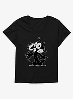 Felix The Cat Split Personality Girls T-Shirt Plus