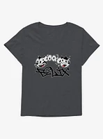 Felix The Cat Split Personality Graffiti Art Girls T-Shirt Plus